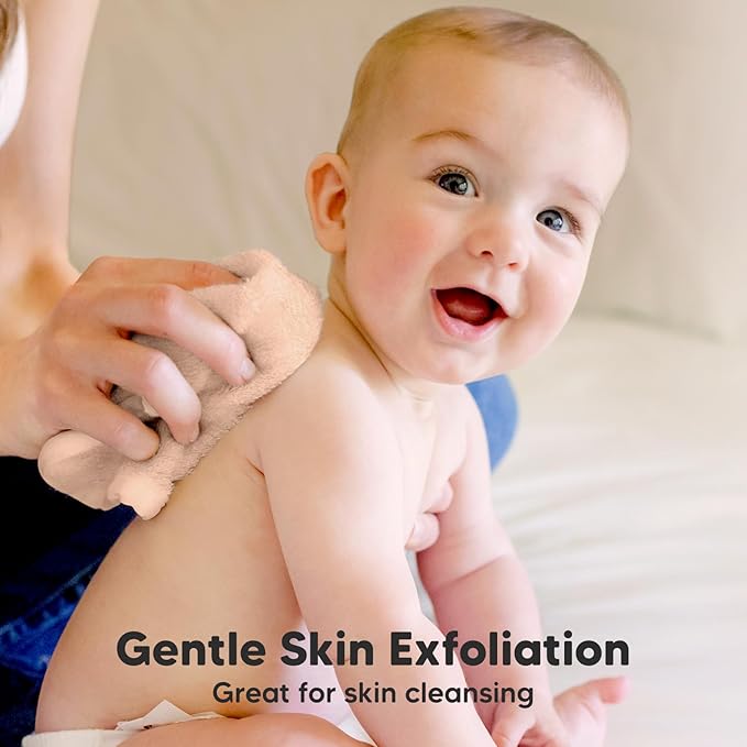 6-Pack Baby Washcloths - Soft Absorbent Viscose from Bamboo Wash Cloths for Babies, Kids, Toddlers, Infant, Newborn Bath Towels, Gentle on Sensitive Skin, 10x10 Reusable Face Towels (Peachy)