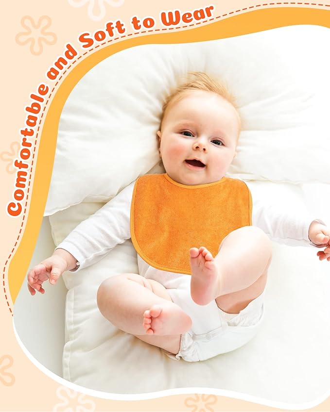 JaGely 30 Pack Baby Muslin Bandana Bibs Multicolor Solid Unisex Waterproof Feeder Adjustable Newborn Teething and Drooling