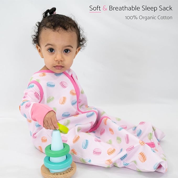 LollyBanks Baby Sleep Sack, 100% Cotton Wearable Blanket 2-Way Zipper Sleep Sacks