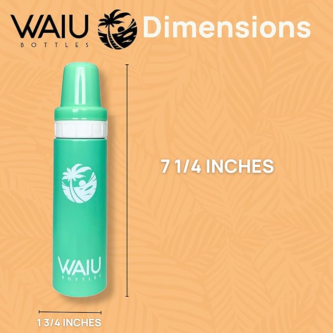 Versatile Waiu Insulated Baby Bottle | 4 oz & 6 oz Sizes | Keeps Drinks Hot for 8 Hours, Cold for 24 Hours | BPA-Free | Multiple Colors Available (Green, 4 oz.)