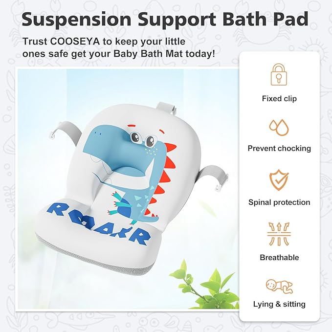 Collapsible Baby Bathtub for Newborns with Thermometer and Soft Floating Cushion Portable and Foldable Travel Baby Bath Tub for Infants to Toddler 0-36 Month (Blue)
