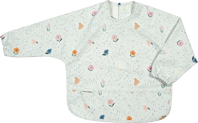 Loulou Lollipop Long Sleeve Mess Free Waterproof Bibs, for baby boys and girls 6-36 Months, Machine Washable, Travel Friendly