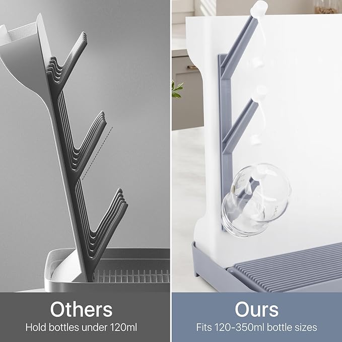 Ultimate Baby Bottle Drying Station -Space Saving Standing Drying Rack for Baby Bottles Multi-Level Vertical Holder for Maximum Airflow & Storage