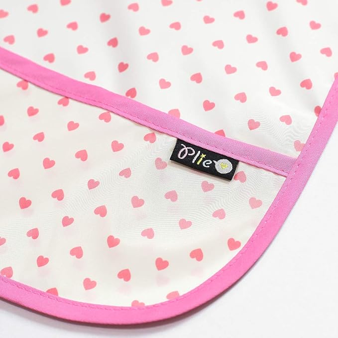 Short Sleeve Waterproof Bib for Toddlers – Feeding Apron for Mealtime, Daycare, Self-Feeding & Messy Play, Baby Bib