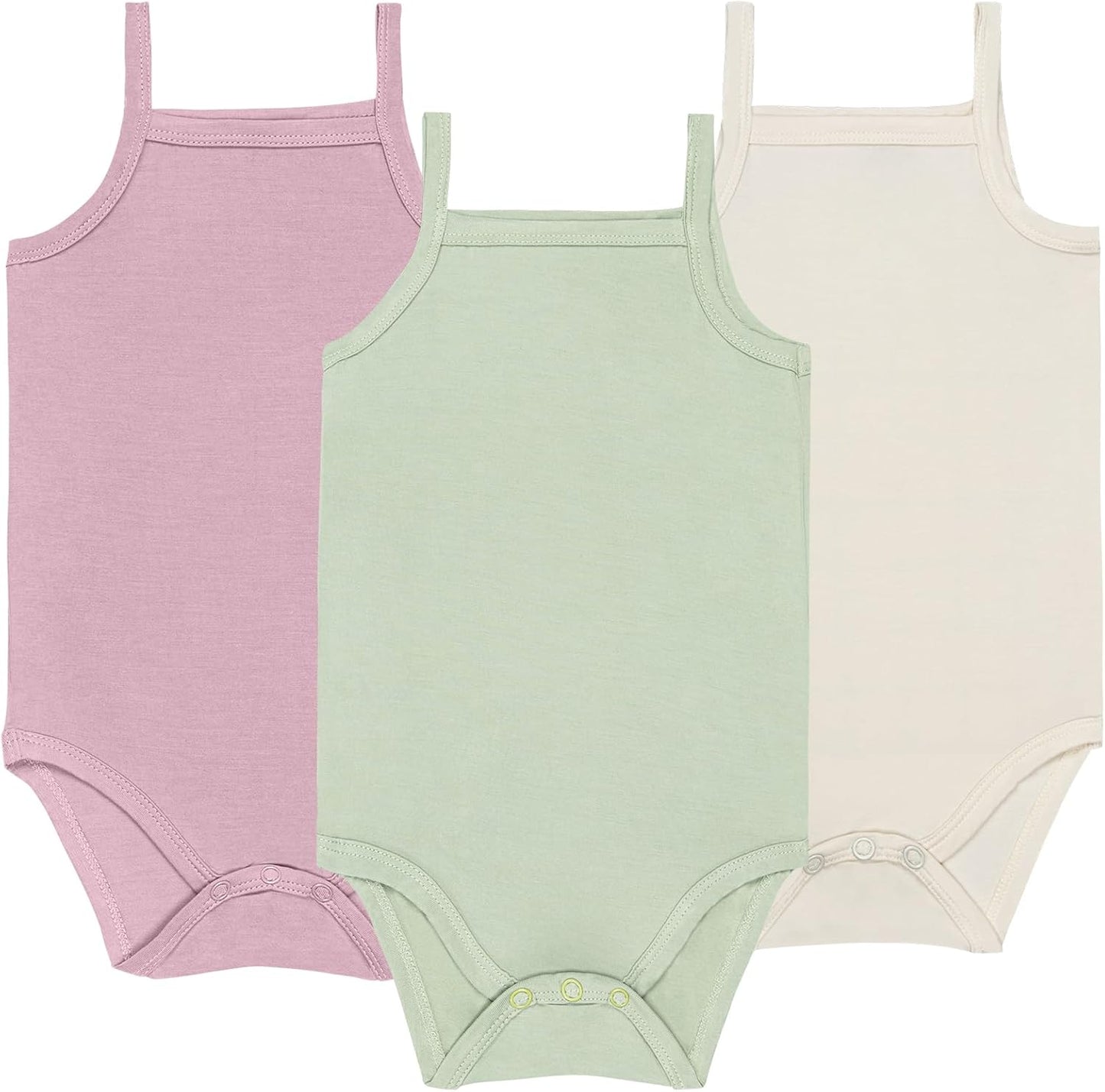 GUISBY Rayon Made from Bamboo Undershirt boy Girl Bodysuit for baby 3-Packs
