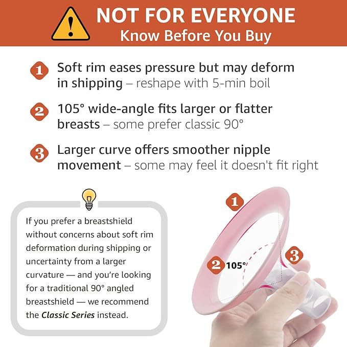 27mm Maymom MyFit Shields, Pano Series; Compatible with Medela Breast Pump- PersonalFit, Freestyle, Harmony, Maxi, Freestyle Flex Connector; Connect to Maymom Widemouth/Narrow Connector, 2pcs