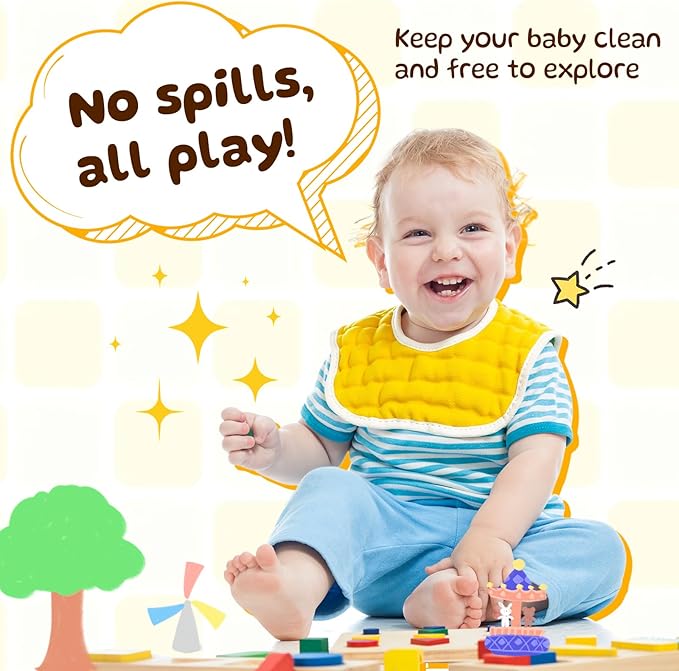 Baby Bibs Muslin Drool Teething Drooling Bibs for Baby Girl Boy Muslin Cotton