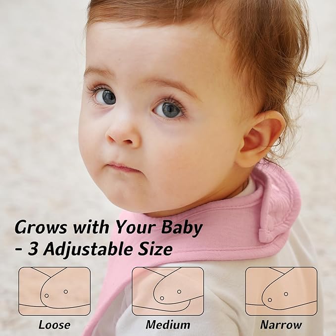 Muslin Baby Bibs Cotton Baby Drool Bandana Bibs for Baby Girls Boys Infant Newborn Toddler Drooling and Teething