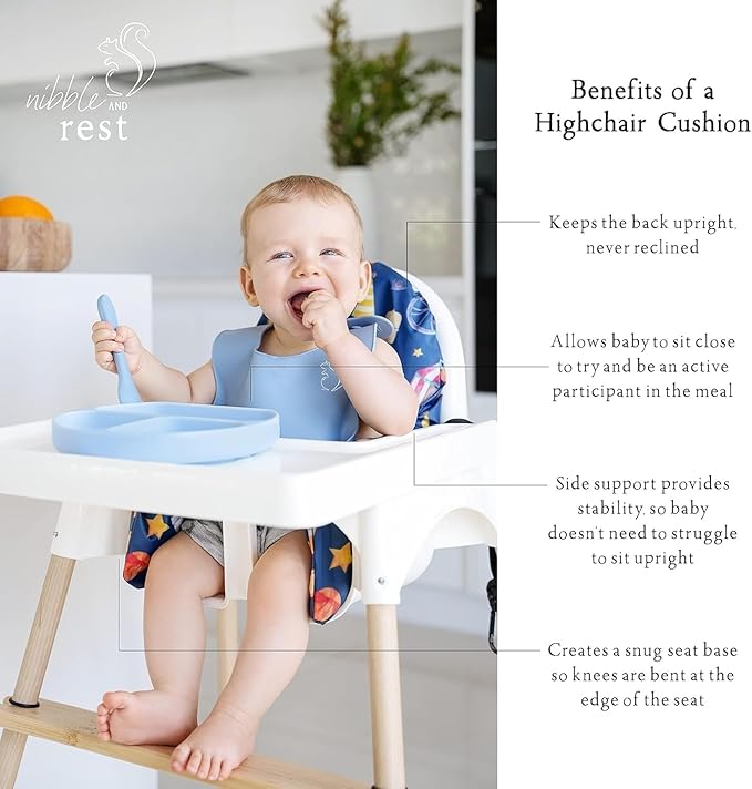Nibble and Rest Highchair Cushion Cover for Inflatable Cushion, Compatible for IKEA Antilop Highchair,Accessories Stain-Proof and Wipeable Cushion Cover (Cushion NOT Included)(Sage Savannah)