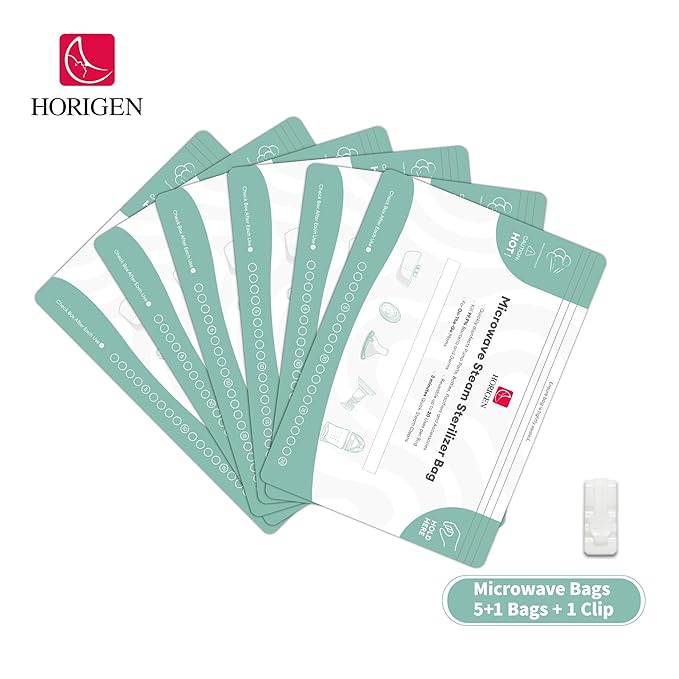 6 Bags Microwave Bottle Bags,Reusable Microwave Steam Bags(20 Uses Per Bag),Large Portable Travel Microwaves Bags for Pump Parts,Baby Bottle,Pacifiers