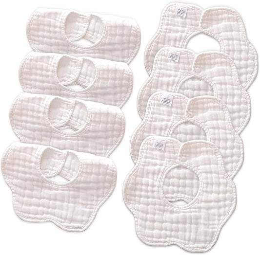 Muslin Baby Bibs for Drooling and Teething Newborn Drool Bibs for Baby Girl Boy