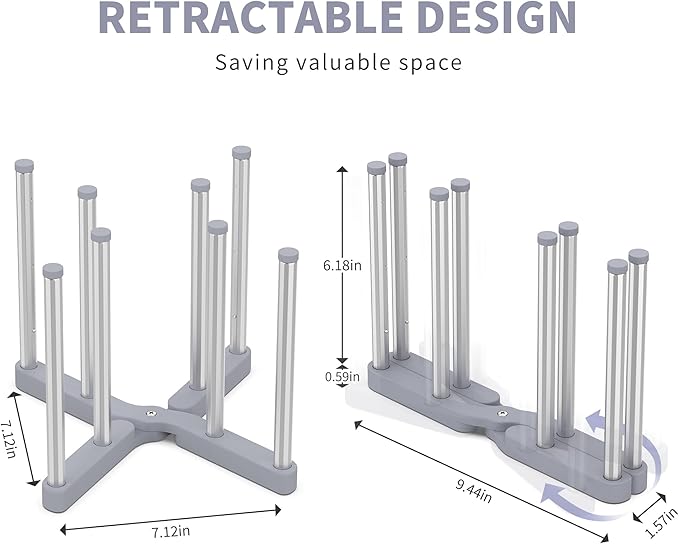 Baby Bottle Drying Rack, Reusable Bag Drying Rack, Water Bottle Drying Rack, Collapsible Drying Rack for Cups, Mugs and Glass, Sports Bottle Drying Rack