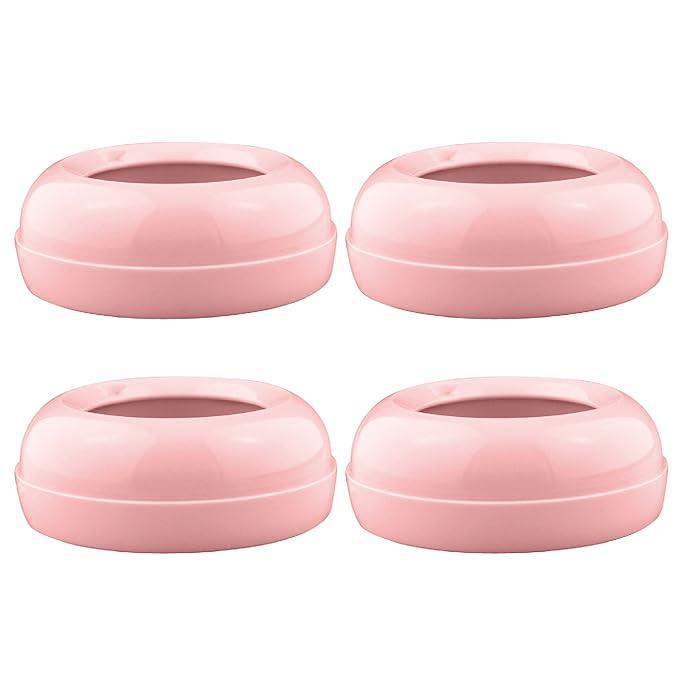 Maymom Replacement Baby Bottle Nipple Rings for Philips Avent Bottle, Compatible Screw Ring Collar for Avent Natural Plastic and Glass Bottles; Not for AntiColi Nipple, BPA-Free, Secure Latch, 4-Pack