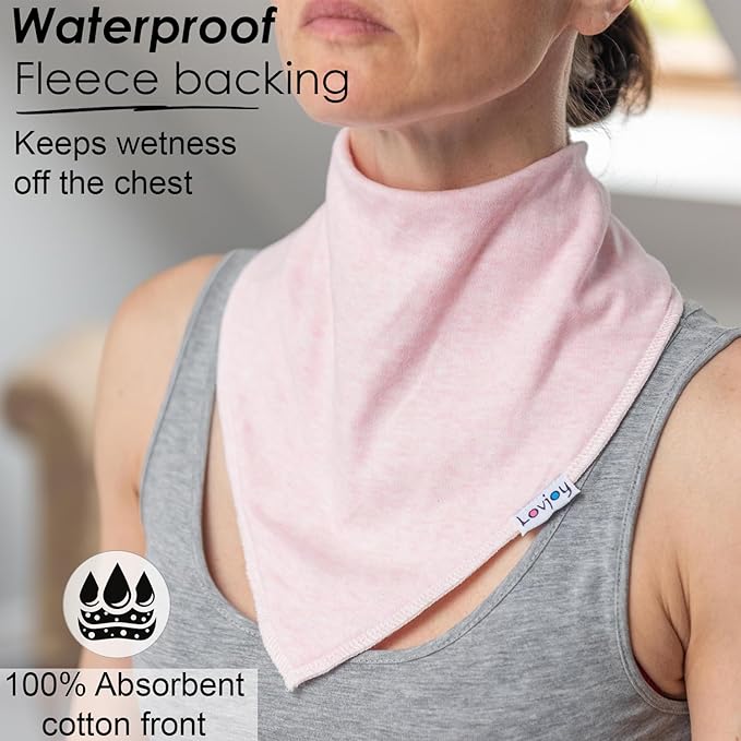 Lovjoy Large Bandana bibs - Special Needs Bibs - For Older Children, Youth and Adults - Practical, absorbent and Stylish