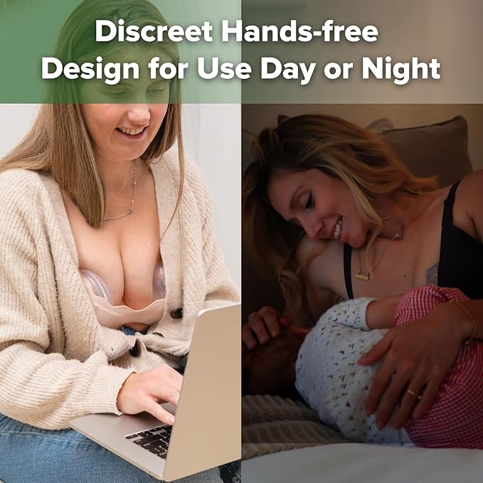 haakaa Wearable Shell Breast Pump 2-in-1 Hands-Free & Passive Silicone Milk Catcher | Discreet & Comfortable | Prevents Nipple Irritation | Easy to Clean and Use for Leakage Collection, 120ml -1 pc