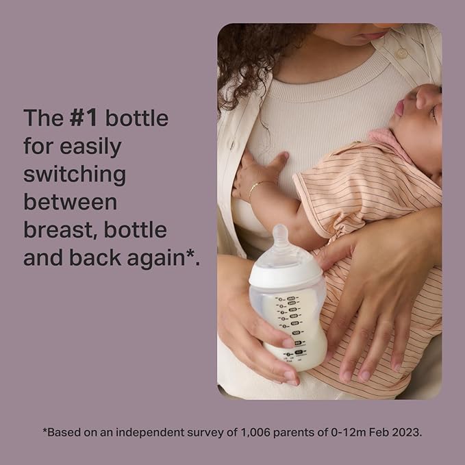 Tommee Tippee Natural Start Anti-Colic 5 oz BPA Free Baby Bottles, 0+ Months, Slow Flow Breast-Like Nipple, Self Sterilizing, Designed for Seamless Transition Between Bottle and Breast, Pack of 2