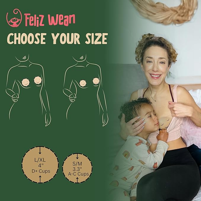 Weaning Breastfeeding 3.3" Nipple Covers for Toddlers– Breastfeeding Weaning Nipple Shields, Breast Nursing