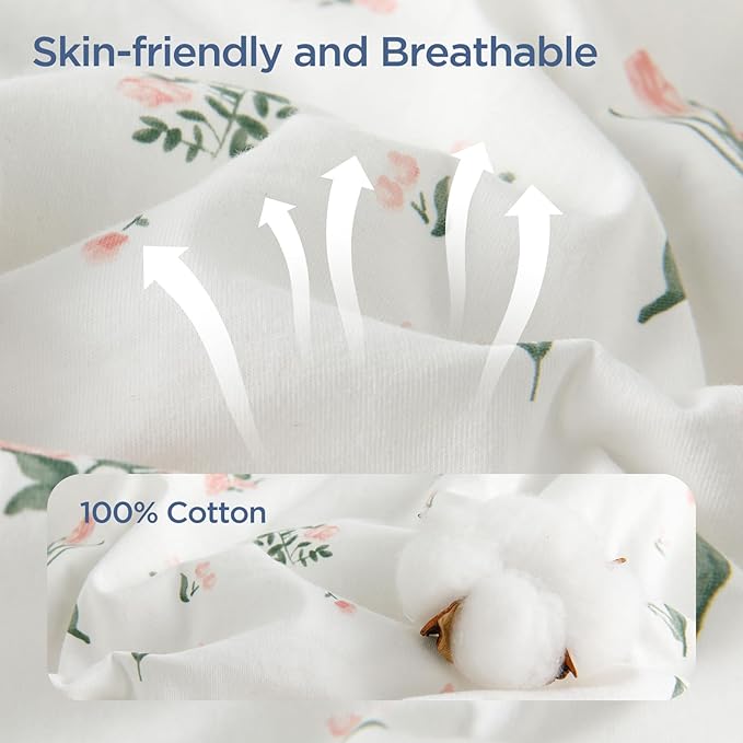 Duomiaomiao 3.5 TOG Toddler Sleep Sack 12-24 Months 100% Cotton Winter Side Open Zipper Baby Sleep Sack with Feet, Warm Toddler Wearable Blanket