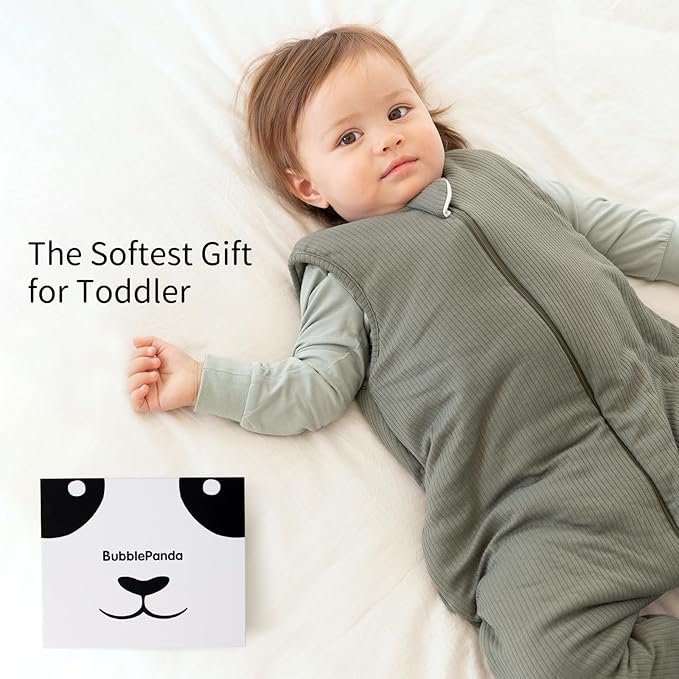 Rayon Made from Bamboo Toddler Sleep Sack with Feet 24-36 Months 1.0 Tog Breathable Sleep Sack 2t-3t Ultra Soft Baby Wearable Blanket with Legs Unisex Sleeping Bag with 2-Way Zipper
