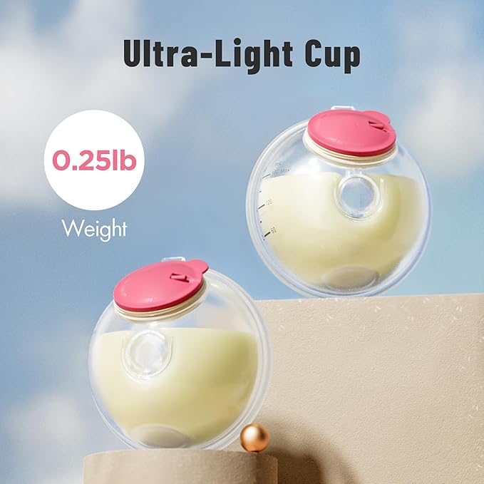 Phanpy Wearable Breast Pump Milk Collector Cup S2, Original Phanpy Breast Pump Replacement Accessories, 24 mm Flange and 20mm Insert Included, 12 oz / 360 ml, 2 Piece