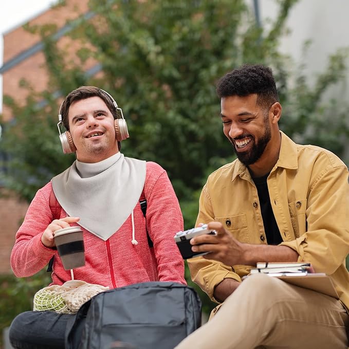 Adult Drool Bib for Special Needs, Large Elderly Bandana, Teen Bib for Women Men, Soft Absorbent Set for Kids