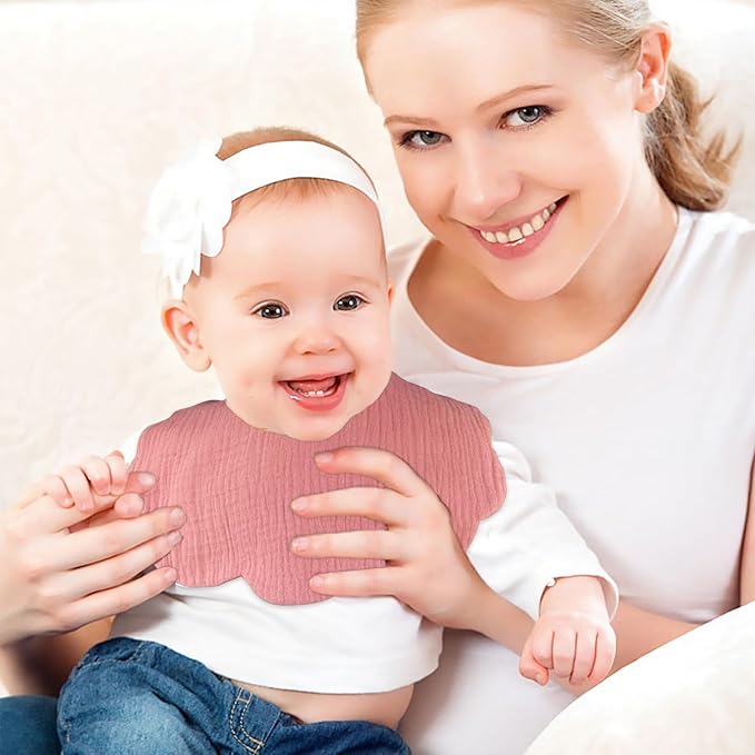 Baby Drool Bibs for Unisex Girls Boys 12 Pack Baby Muslin Bibs for Drooling and Teething