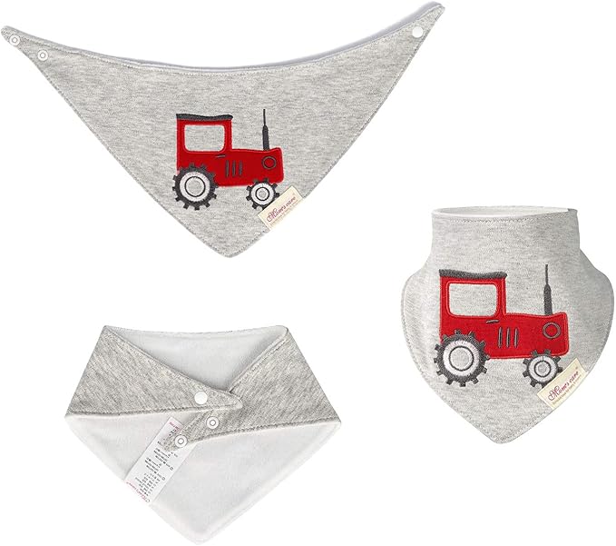 JN&LULU 3 Pack Newborn Baby Bibs Bandana Drool Bibs for Drooling Cotton Baby Gifts