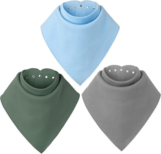 Adult Drool Bib for Special Needs, Large Elderly Bandana, Teen Bib for Women Men, Soft Absorbent Set for Kids