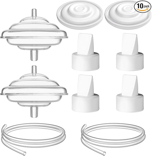 Breast Pump Parts for Spectra, Replace Duckbill Valves Tubes Backflow Protector Membrane for Spectra S1 S2 9 Plus Synergy Gold Breast Pump Replacement Accessories,10PCS