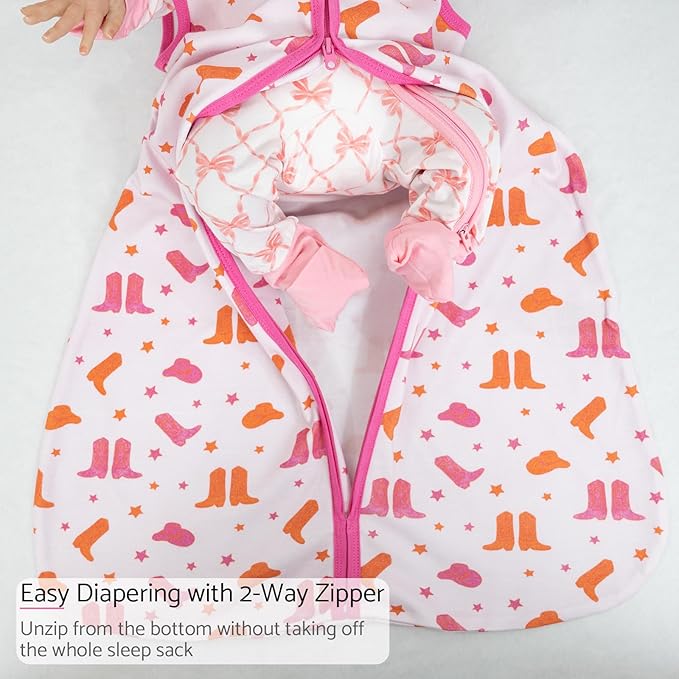 LollyBanks Baby Sleep Sack, 100% Cotton Wearable Blanket 2-Way Zipper Sleep Sacks