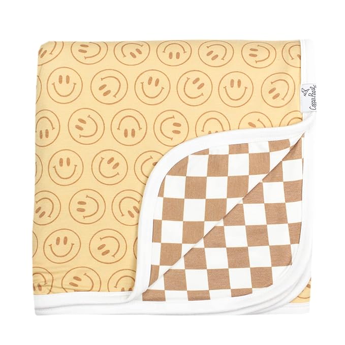 Copper Pearl Vance Three-Layer Baby Blanket: Soft Quilts for Boys & Girls | Breathable, Cozy Toddler Blanket | Premium Polyester/Rayon | 46x46