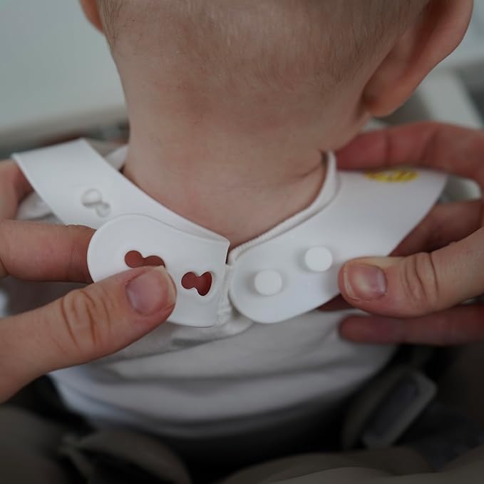 BPA-Free Silicone Baby Bibs with Travel Case, Toddlers Boys/Girls, Large Pocket, Adjustable, Toddlers 6-48 Months