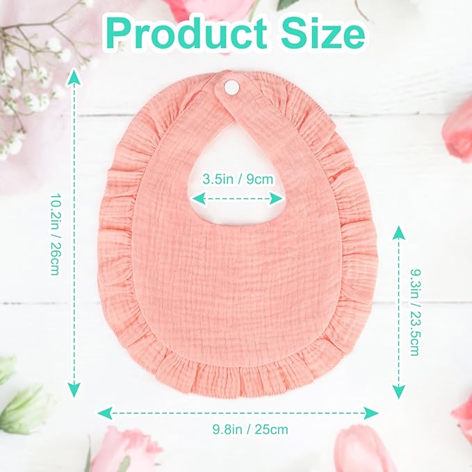 Accmor Muslin Baby Drool Bibs 6 Pack Baby Bandana Drool Bibs Soft Cotton Baby Bandana Bibs for Teething Drooling