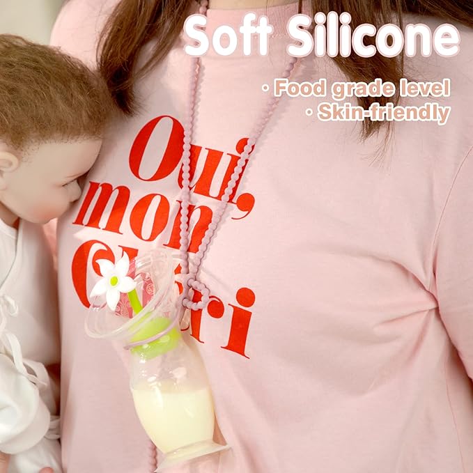 haakaa Silicone Strap for haakaa Gen.1/2/3 Breast Pump Manual Breast Pump Strap | Color: Blush