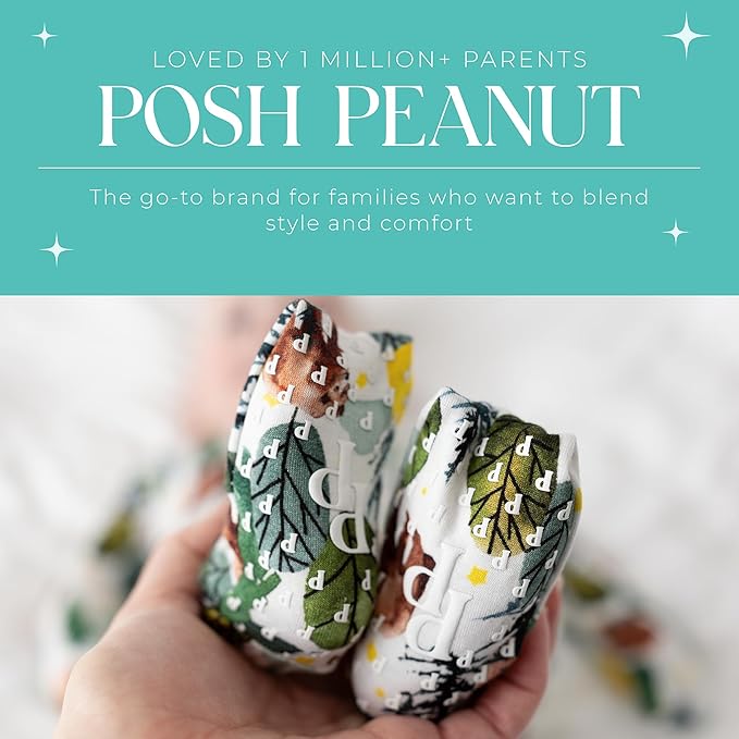 Posh Peanut Convertible Baby Sleepers - Girls Footless Baby Pajamas with 2 Way Zipper for Easy Diaper Changes