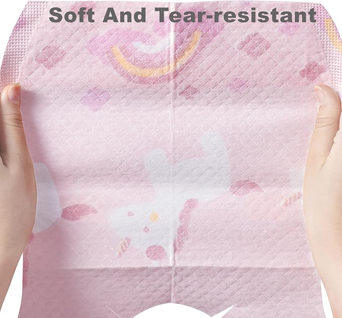 SUNVENO Disposable Baby Bibs with Crumb Catcher Pocket, Leakproof Liner, Adjustable Adhesive Tabs, Individually Wrapped