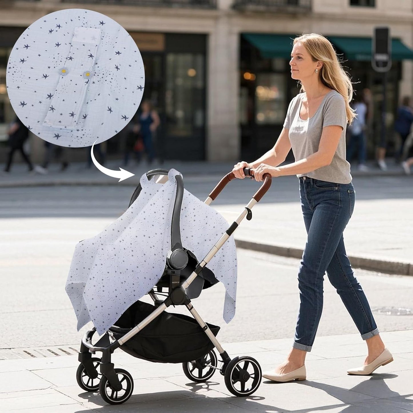 Muslin Breathable Nursing Cover Up Feeding for Breastfeeding,Breastfeeding Covers for Women Nursing