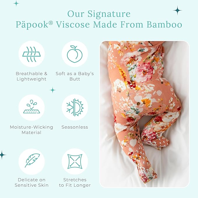 Posh Peanut Convertible Baby Sleepers - Girls Footless Baby Pajamas with 2 Way Zipper for Easy Diaper Changes