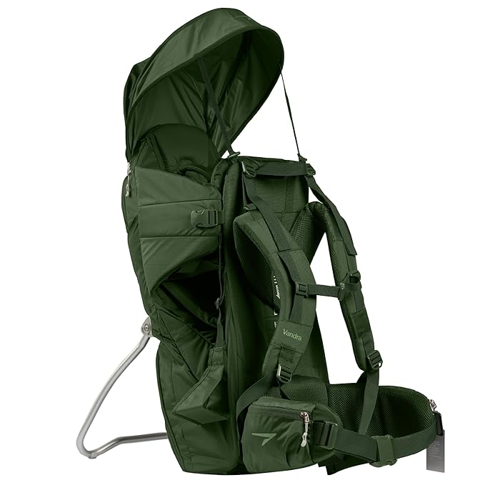 Vandra™ Forest - Scandinavian Hiking Baby Carrier Backpack - Gravity Lock™ Hard-Shell Frame - Nest Child Carrier for Toddler & Kids - Dust Bag, Alu Tag & More Included