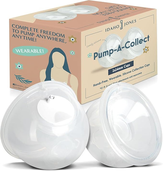 Wearable Breast Milk Collection Cups - Works with Baby Buddha, Legendairy Milk, Spectra, Imani, Zomee, Freemie (24mm)