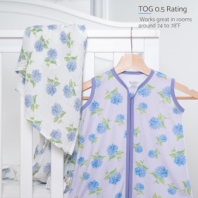 LollyBanks Baby Sleep Sack, 100% Cotton Wearable Blanket 2-Way Zipper Sleep Sacks