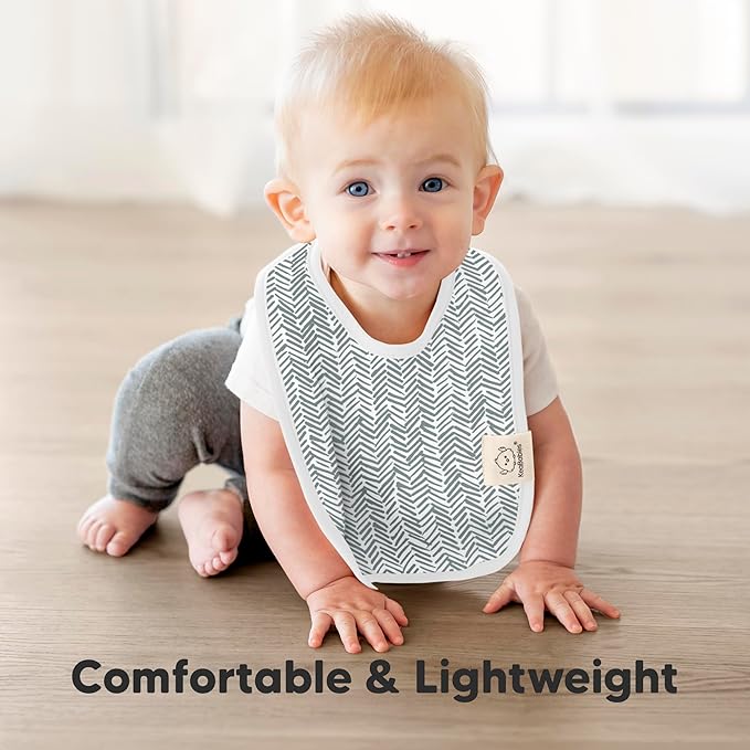 KeaBabies 8-Pack Organic Baby Bibs for Boys, Girls - Super Absorbent Cotton Drool Bibs for Baby Girl & Boy, Teething Toddler, Drooling Newborn, Ultra Soft & Machine Washable (Nordic)