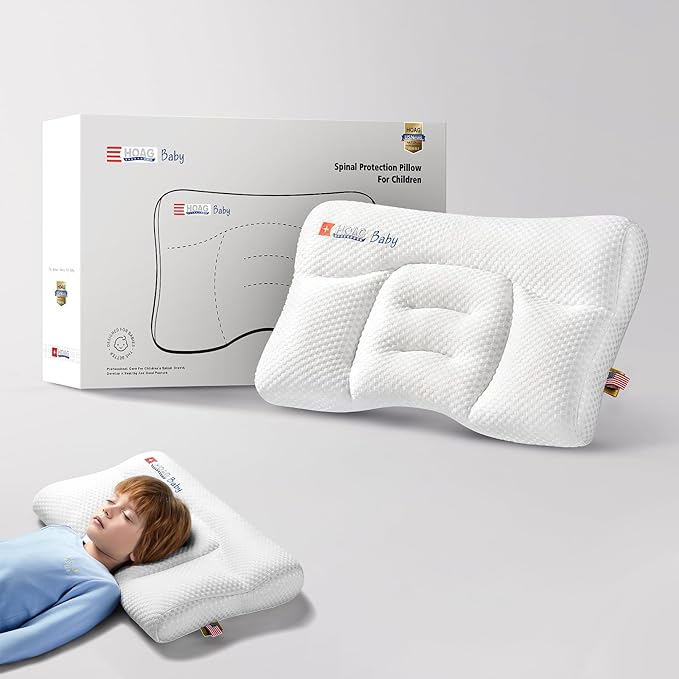 Toddler Pillow, Breathable & Cozy Machine Washable Kids Pillow, 21.6x13.8 Ergonomic Children Pillow for Boys and Girls Aged 3-8 (Height 2)