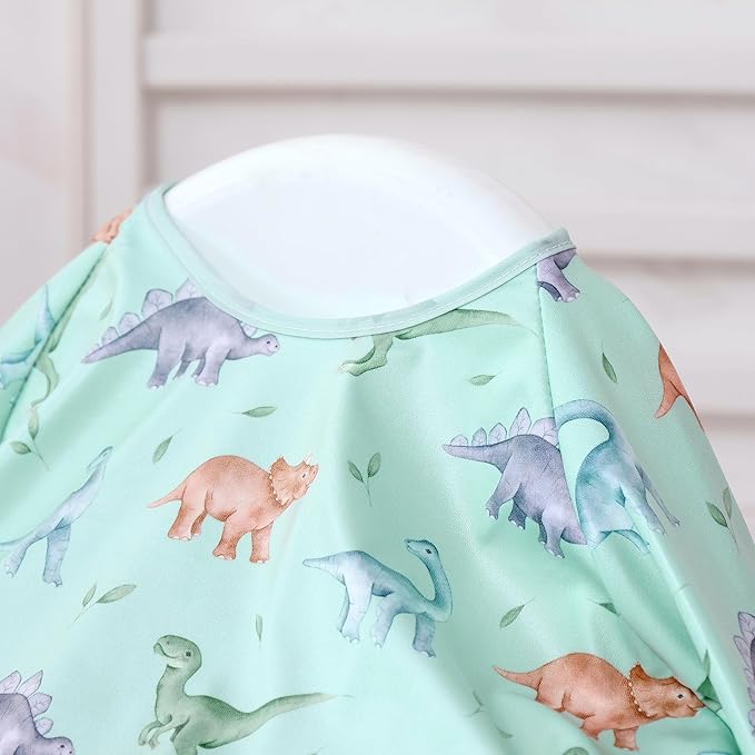 Happy Flute Long Sleeve Baby Bib-Mess Proof Baby Feeding Bibs with Adjustable Design for Babies during Eating or Highchair