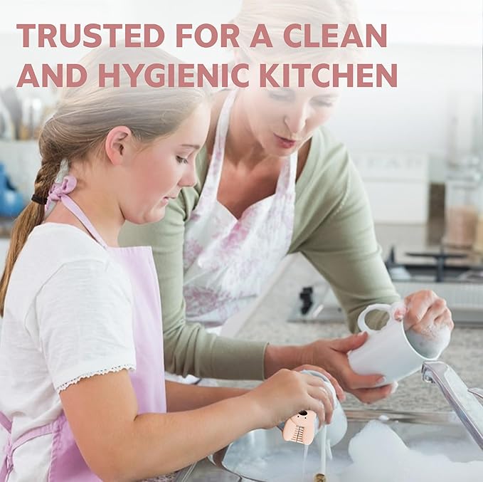 Cup Lid Cleaning Brush, Multifunctional Set with 3 in 1 Lid Cleaner and Two 4 in 1 Cup Lid Cleaning Brushes, Cleaning Brush Tool for Bottles, Straws, Tumblers, Travel Mug Caps, Portable Kit (Pink)