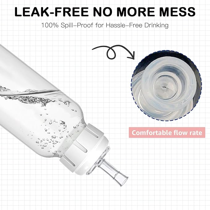 Sippy Straw Nipples for Dr. Browns Narrow Baby Bottles, Trainer Sippy Cup 100% Food Grade Silicone Soft Nipple, 8m+, Pack of 4