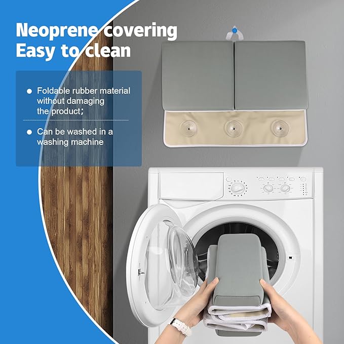 Baby Bath Kneeler and Elbow Rest Pad Set, Super Thick Non-Slip Bathing Kneeling Mat Quick Drying Foldable Knee Pad for Bathing Babies and Toddler Bathing with Toy Organizer Pockets, Gray