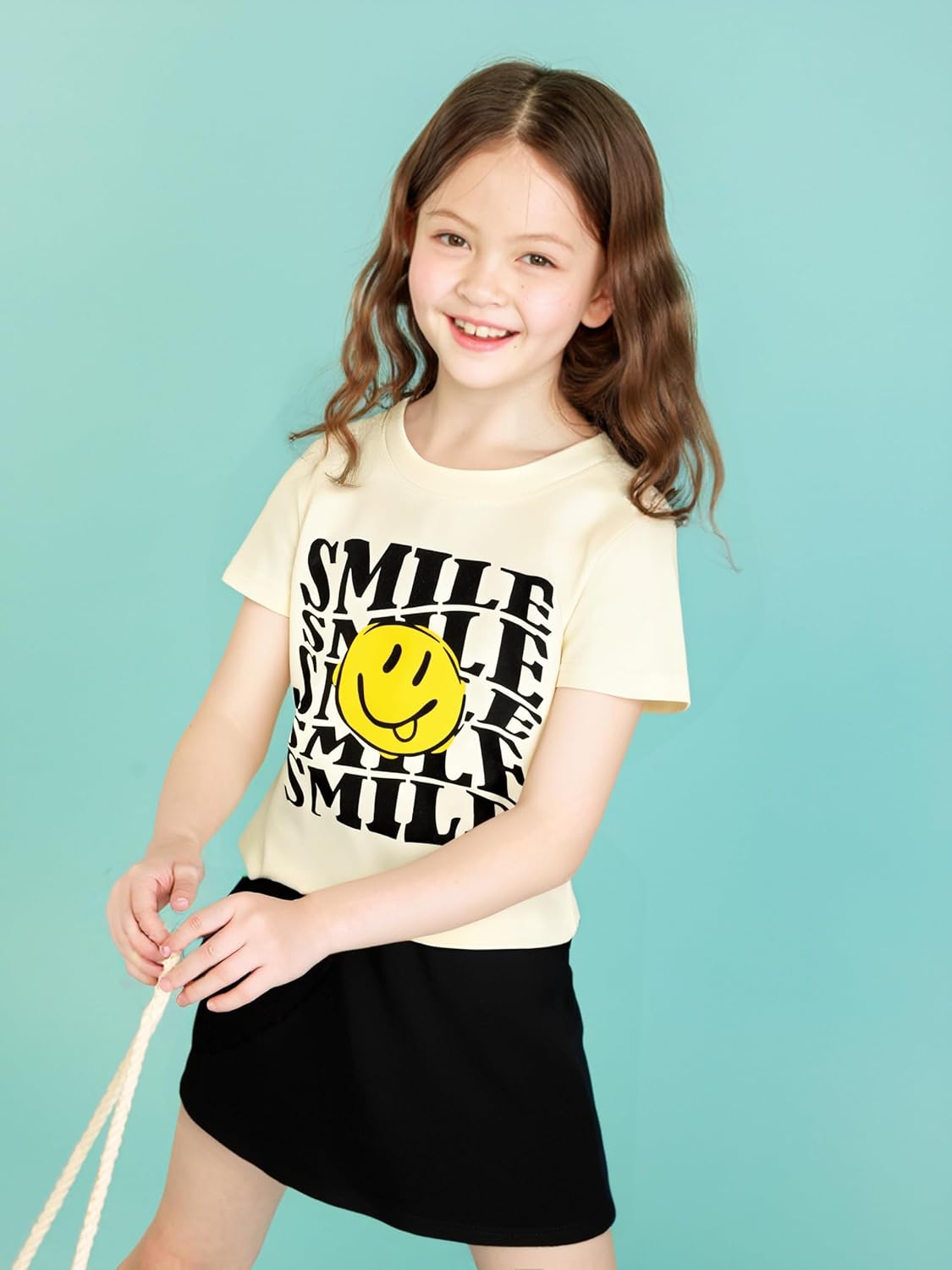 Happy Town Toddler Clothes Baby Boy Girl Smiley Face Shirt Short Sleeve T-Shirt Tee Summer Tops Outfits
