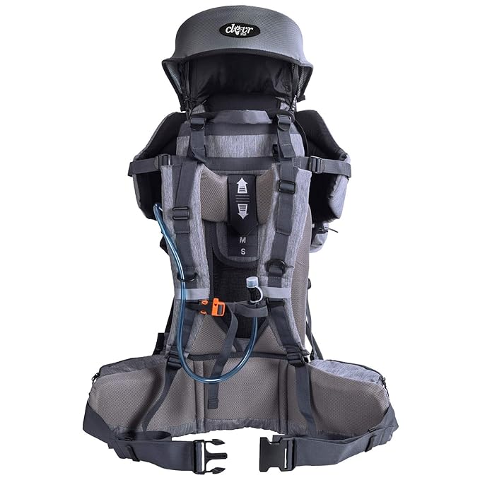 ClevrPlus Urban Explorer Child Carrier Hiking Baby Backpack, Heather Gray