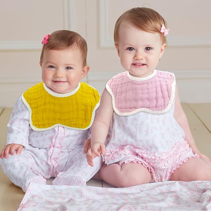Baby Bibs Muslin Drool Teething Drooling Bibs for Baby Girl Boy Muslin Cotton